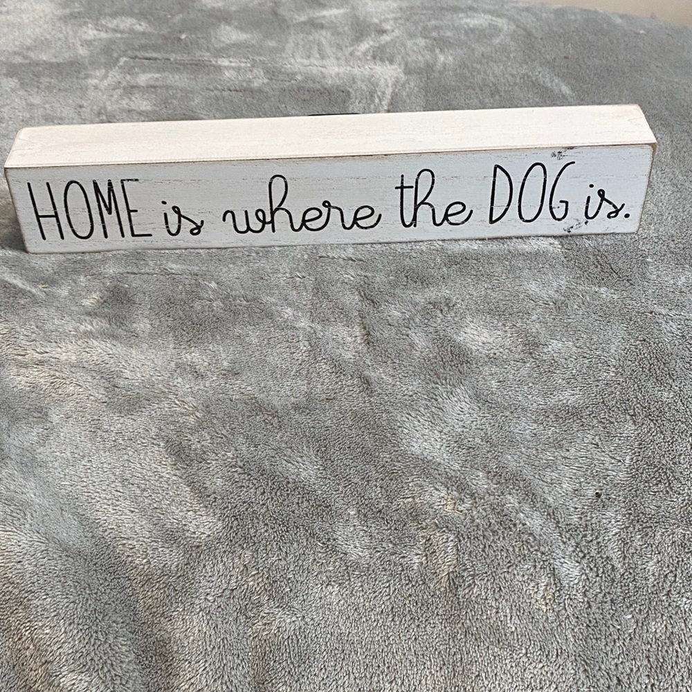 White Wooden Home Decor Sign